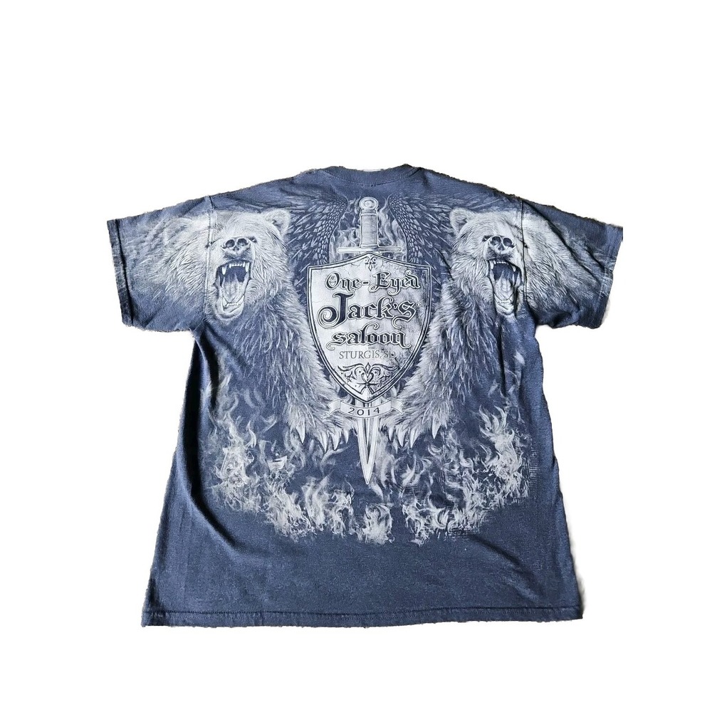 One-Eyed Jack's Saloon Sturgis Biker Rally Y2k Grunge Style AOP Size XL